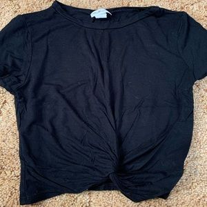 Gaze black crop top.